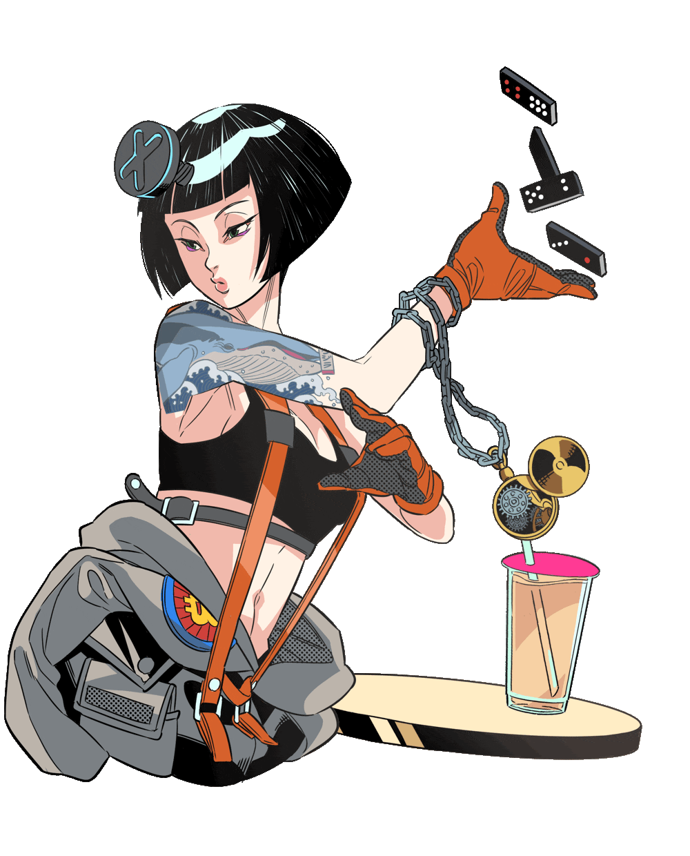 Female gambler character